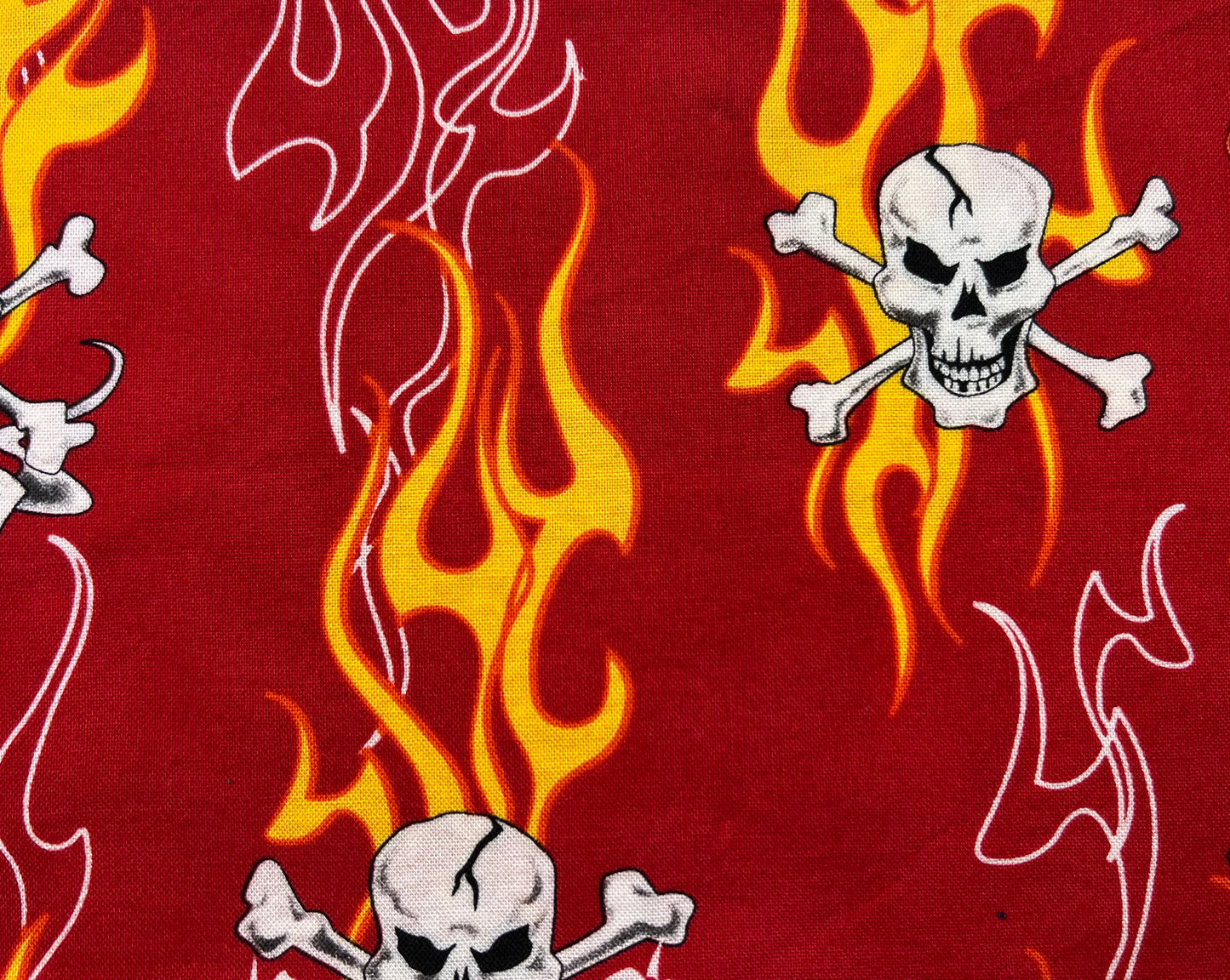Flaming Skull and Crossbones
