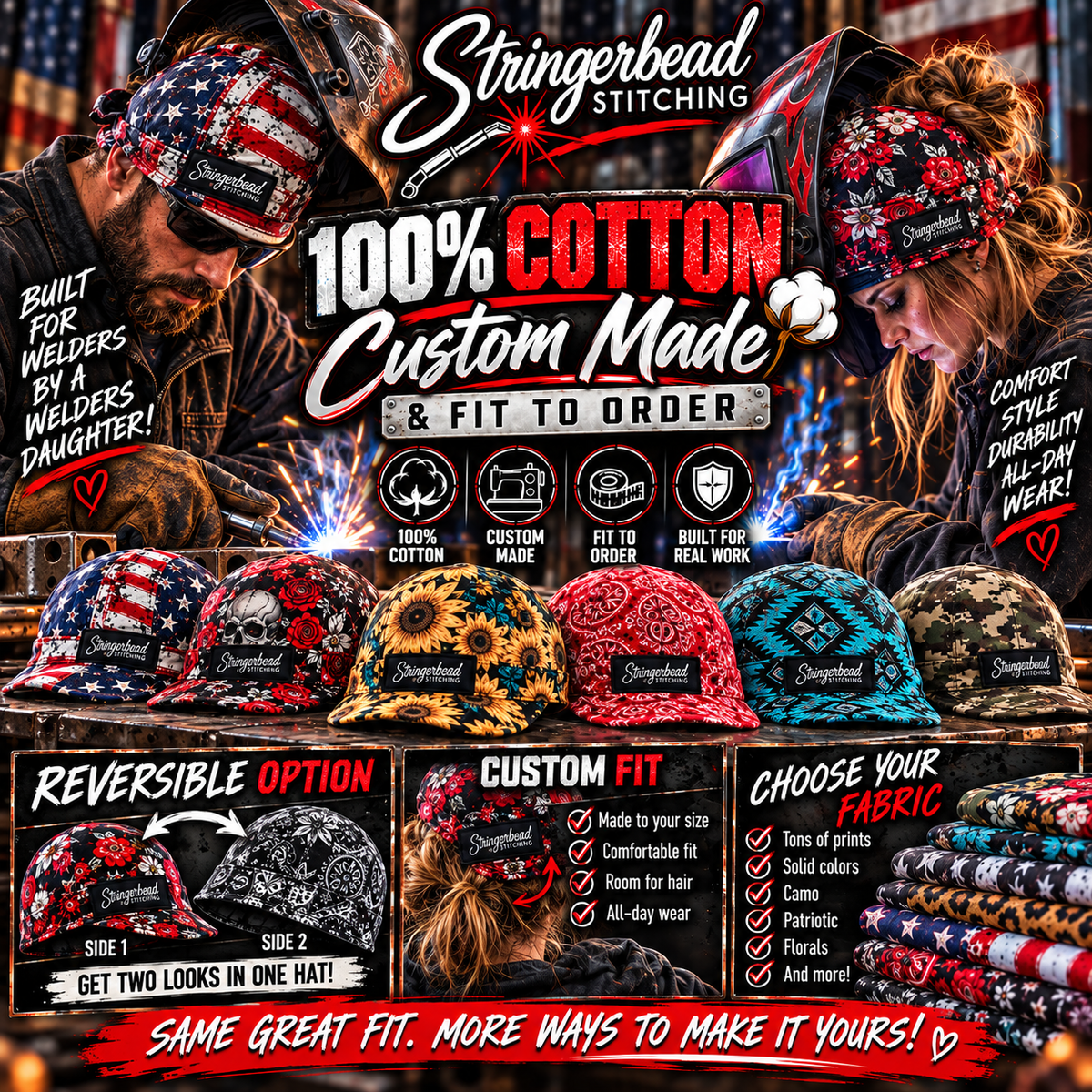 WELDING CAPS 100% Cotton