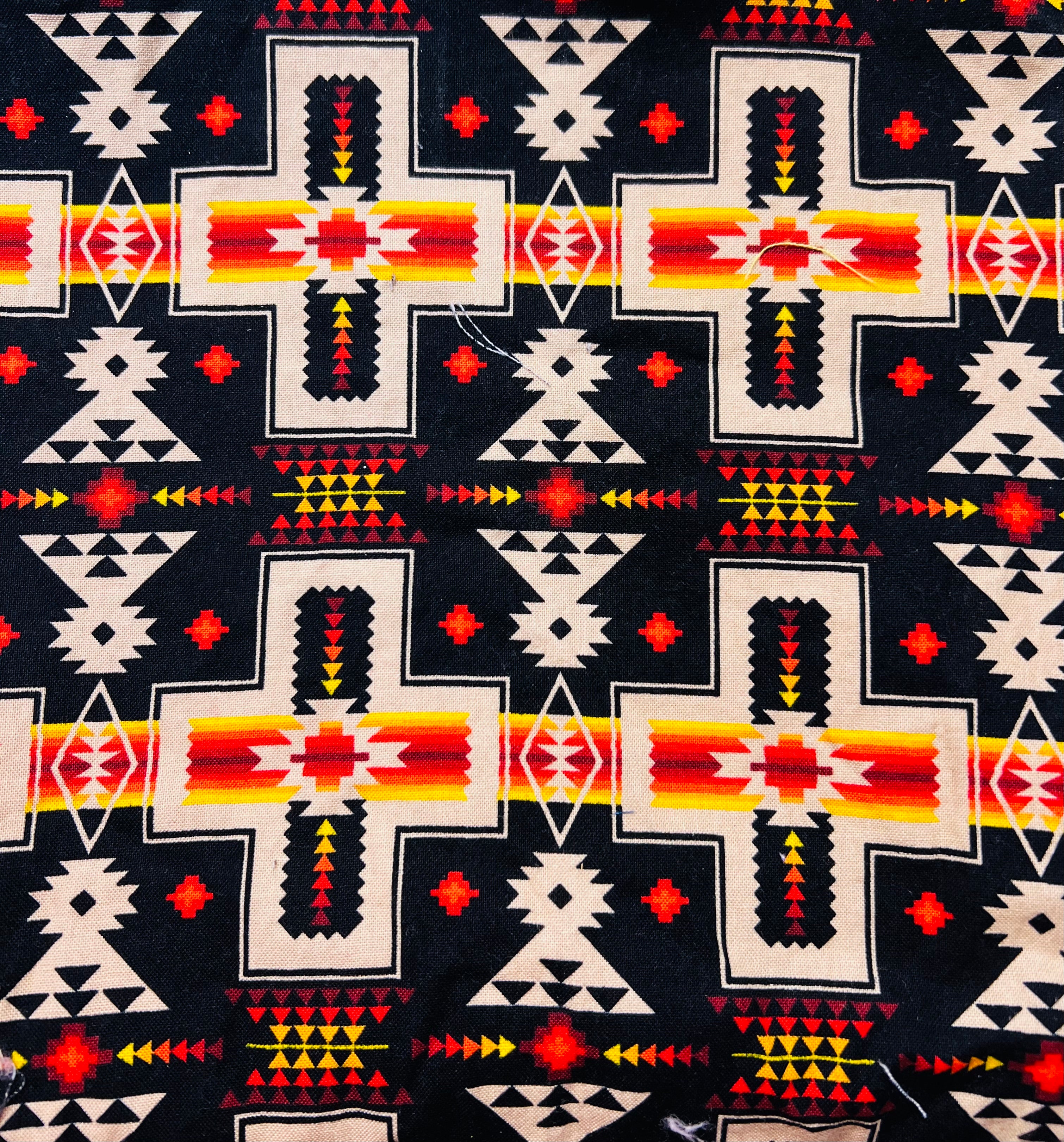 Black Aztec Cross – Stringerbead Stitching
