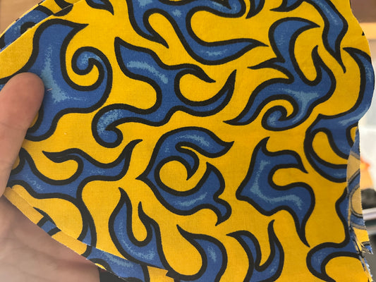 Blue and Yellow Flames